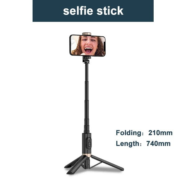 3-in-1 Selfie Stick Tripod with Bluetooth Remote & FlashLight