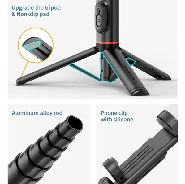 3-in-1 Selfie Stick Tripod with Bluetooth Remote & FlashLight