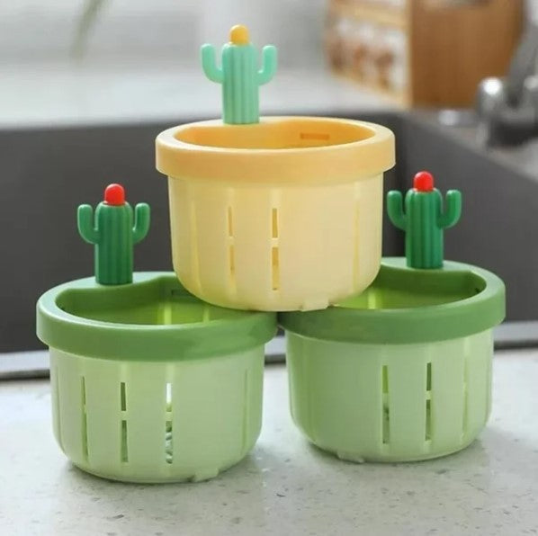 Cactus Kitchen Sink Drain Strainer with Press Automatic Dumping Basket