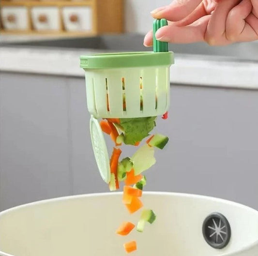 Cactus Kitchen Sink Drain Strainer with Press Automatic Dumping Basket